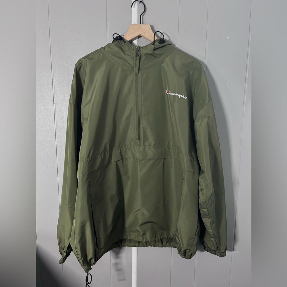 Champion Mens Lightweight Windbreaker (Cargo Olive)
